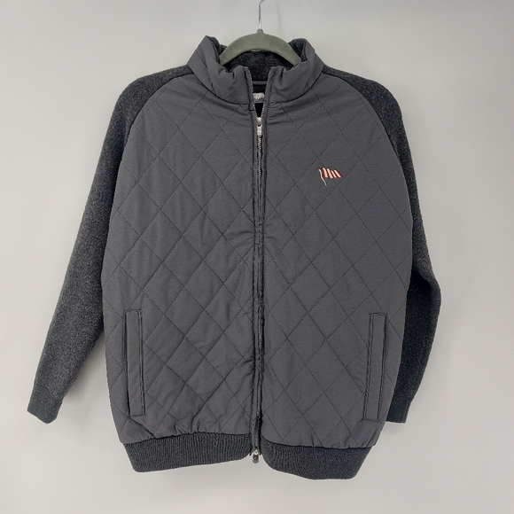 PETER MILLAR Crown Elite Light Hybrid Quilted Jacket SMO Gray Sz L - Picture 2 of 8